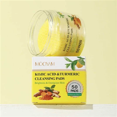 Tyrmerig Asid Kojic yn glanhau 50 pad